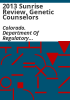 2013_sunrise_review__genetic_counselors