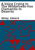 A_voice_crying_in_the_wilderness-Vox_clamantis_in_deserto