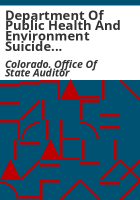 Department_of_Public_Health_and_Environment_suicide_prevention_performance_audit