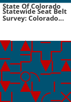 State_of_Colorado_statewide_seat_belt_survey